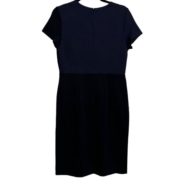 Ann Taylor The All-Day Ponte Dress In Colorblock Black Size 4 - Picture 6 of 8